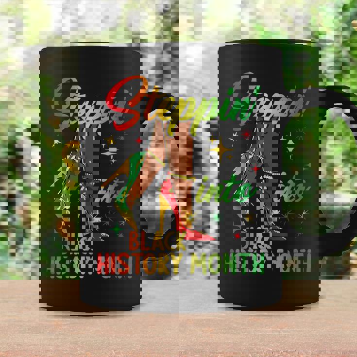 Stepping Into Black History Month Black Girl High Heels Coffee Mug Gifts ideas