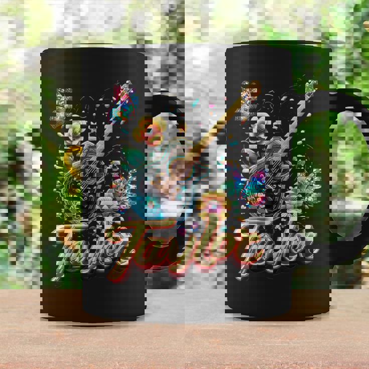 Taylor Primer Nombre I Love Taylor Girls Groovy Birthday Y2k Taza de café Ideas de regalos