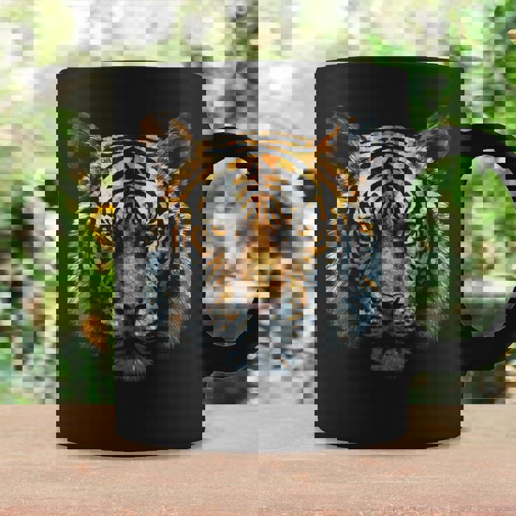Tigre Animal Arte Diseño Tigre Taza de café Ideas de regalos