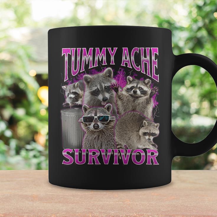 Tummy Ache Survivor Raccoon Meme Bootleg Graphic 90S Tassen Geschenkideen