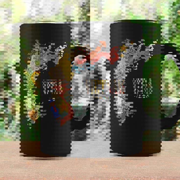 Viajes Asiaietnam Mapa Hanoi Ho Chi Minhacaciones Souvenir Taza de café Ideas de regalos