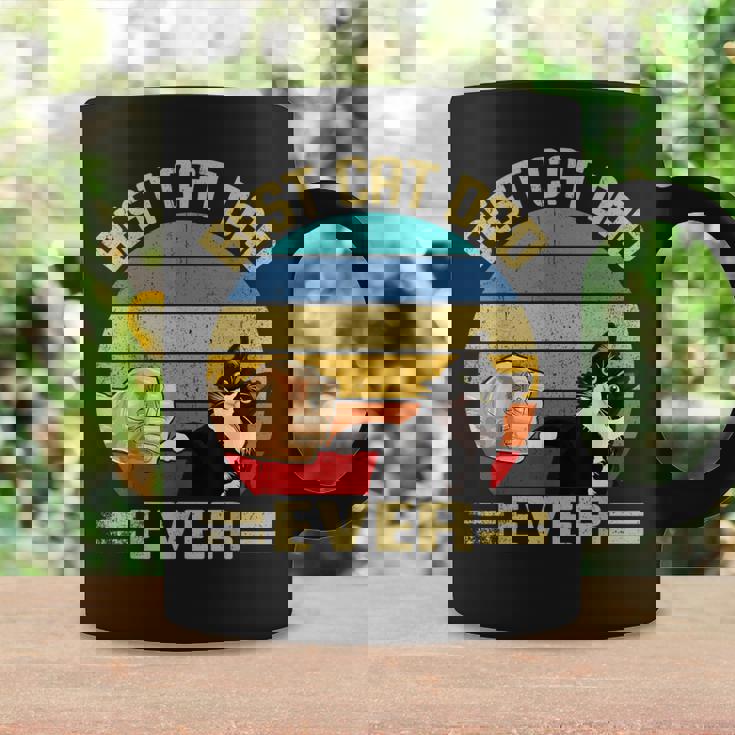 Vintage Best Cat Dad Ever Cat Owner Cats Dad Taza de café Ideas de regalos