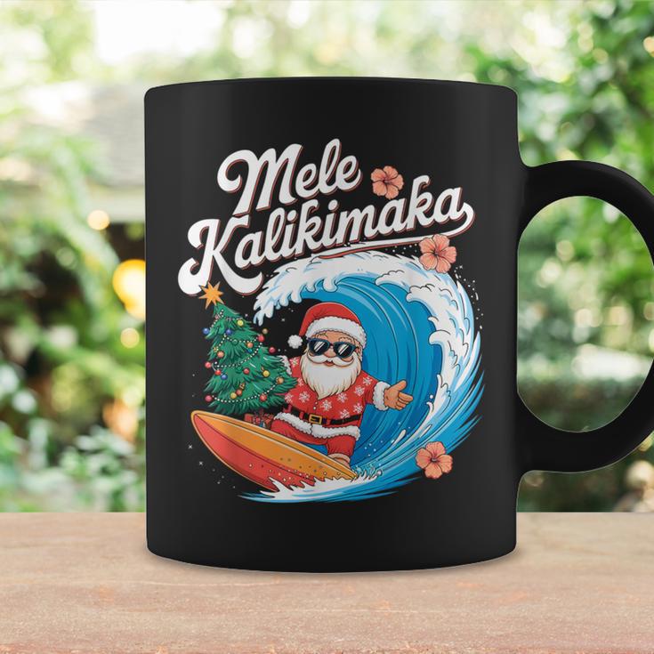 Vintage Cute Mele Kalikimaka Christmas Santa Surfing Costume Tassen Geschenkideen