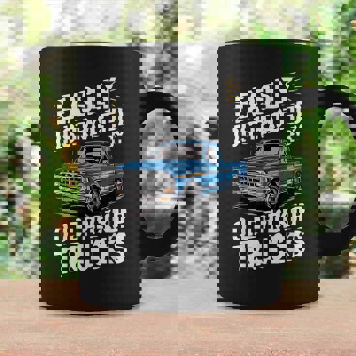 Vintage Easily Distracted By Old Pickup Trucks Retro Trucker Coffee Mug Gifts ideas