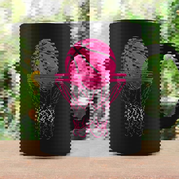 Vintage Pink Basketball Desgin For Girl Coffee Mug Gifts ideas
