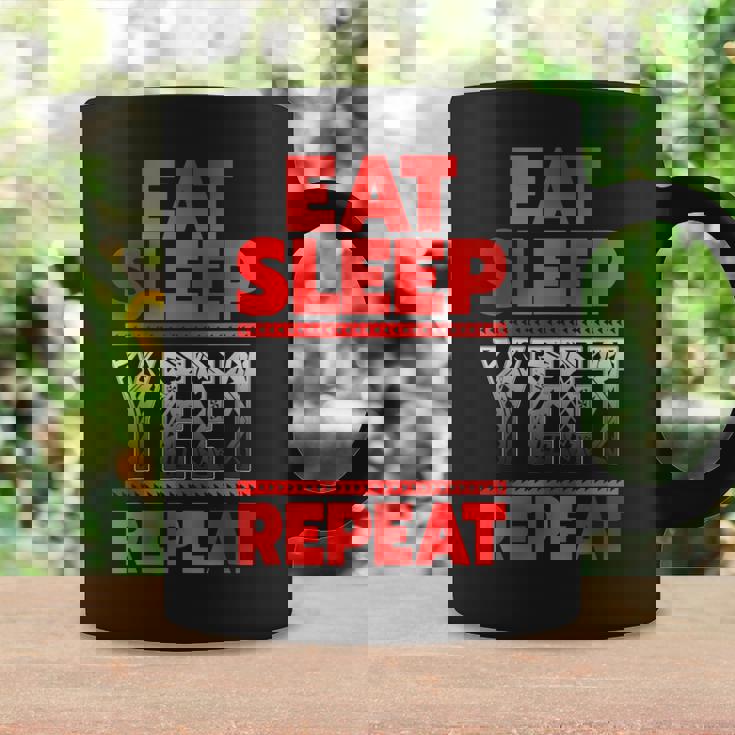 Vintage Yeet Apparel Saying Eat Sleep Repeat Coffee Mug Gifts ideas