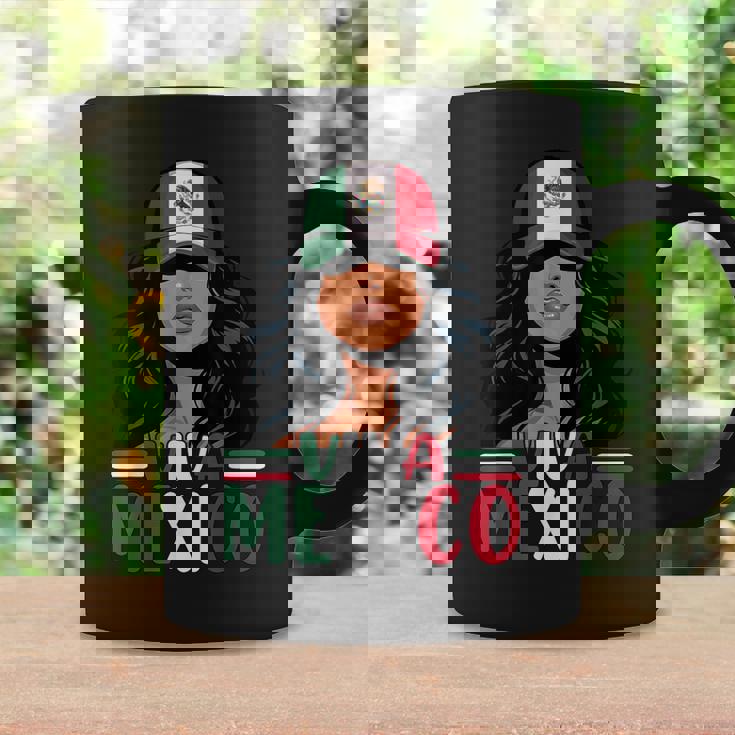 Viva Mexico Mexican Girl Independence Day Mexican Flag Women Coffee Mug Gifts ideas