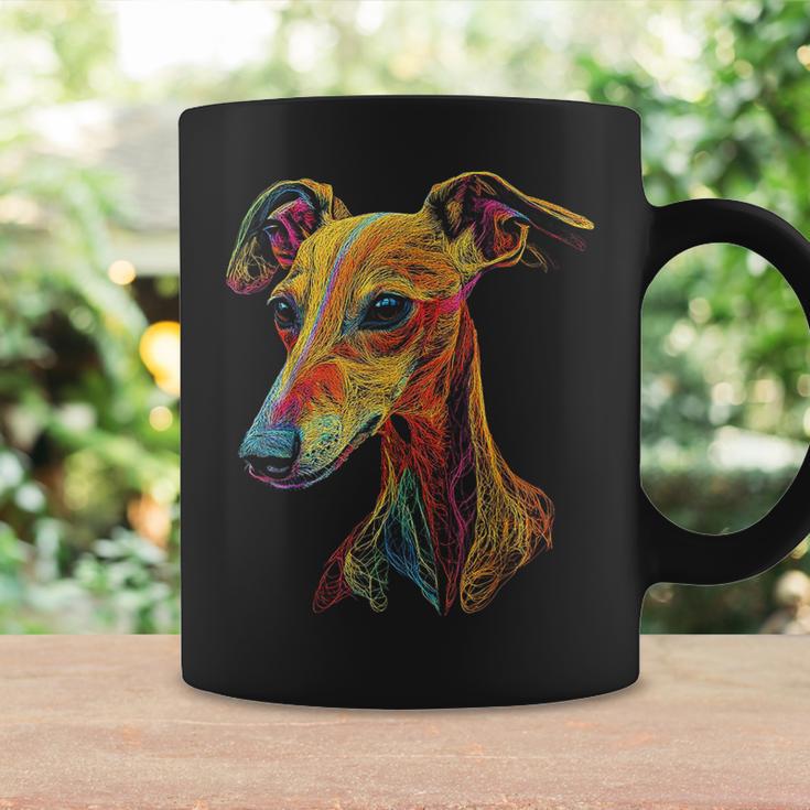 Whippet Dog Motif Pet Illustration Colourful Whippet Tassen Geschenkideen