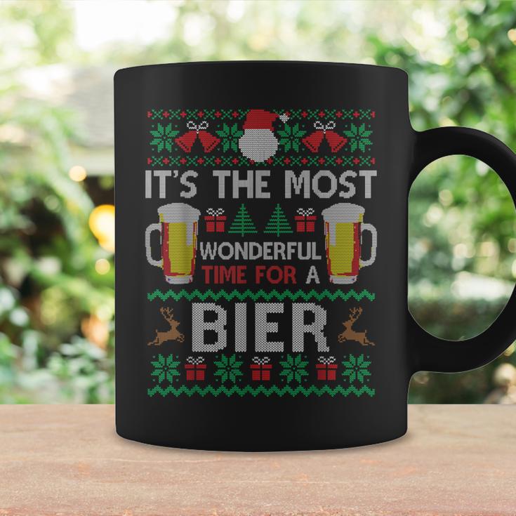 Most Wonderful Time For A Beer Ugly Christmas Sweater Tassen Geschenkideen