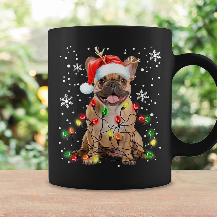 Xmas Lighting Santa French Bulldog Dog Christmas Tassen Geschenkideen