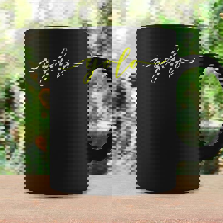 Yolo Soloives Unaez Regalo De Novedad Angustiado Taza de café Ideas de regalos