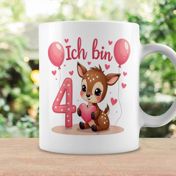 Children's Cute Deer I Am 4 Children's Birthday 4Th Birthday Girl Tassen Geschenkideen