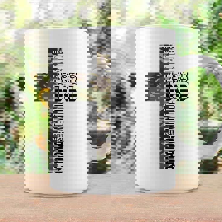 Christian Fathers Day Religious Camo Cross Blessed Dad Coffee Mug Gifts ideas