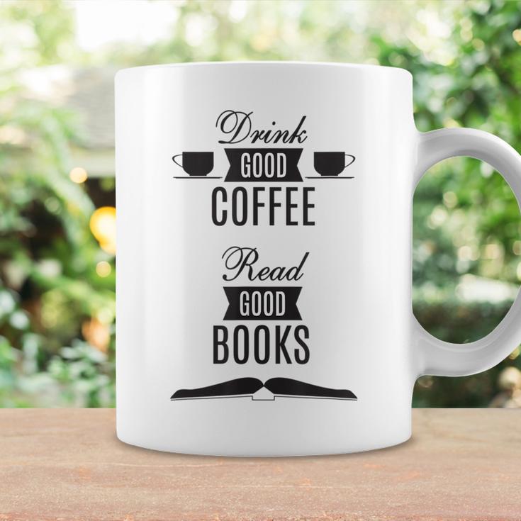 Drink Good Coffee Read Good Books Daily Ritual Graphic Print Coffee Mug ...