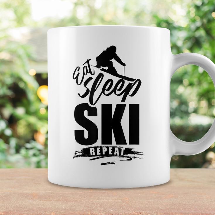 Eat Sleep Ski Repeat Ski Tassen Geschenkideen