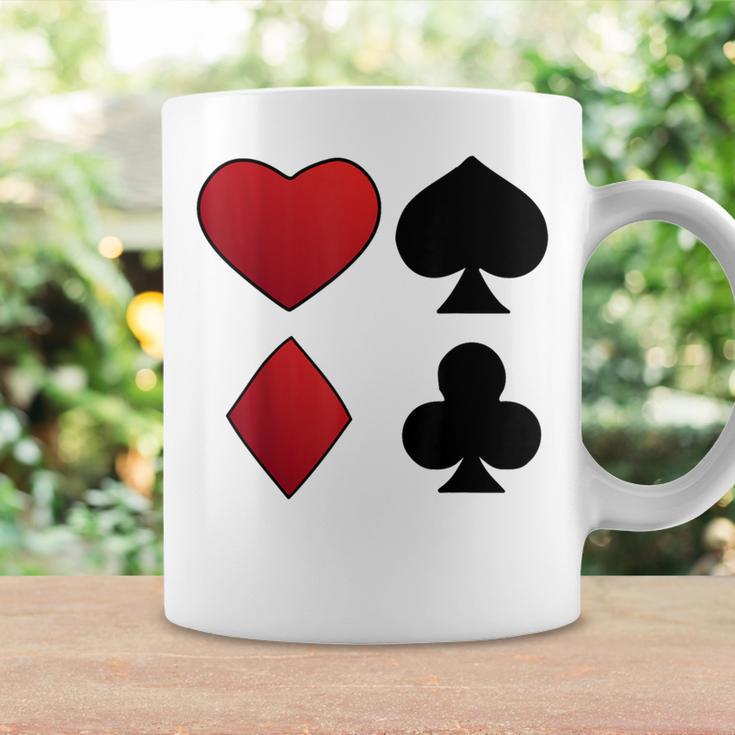 Poker Playing Cards Cross Heart Motif Card Fun Tassen Geschenkideen