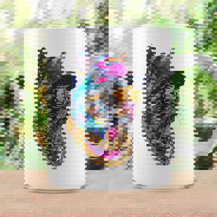 Genial Hip Hop Cat Urban Streetwear B-Boy Graffiti Taza de café Ideas de regalos