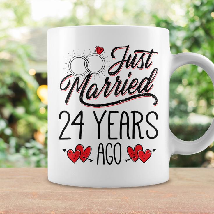Just Married 24 Years Ago Couple 24th Anniversary Graphic Print