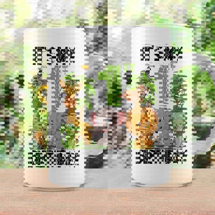 Kids It's My 1st Birthday Zoo Safari Jungle Animals Theme Graphic Print Coffee Mug Gifts ideas