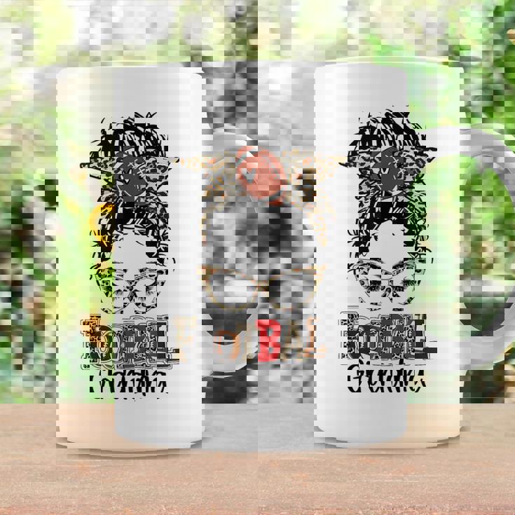 Leopard Messy Bun Grandma Life Football Grandma Coffee Mug Gifts ideas