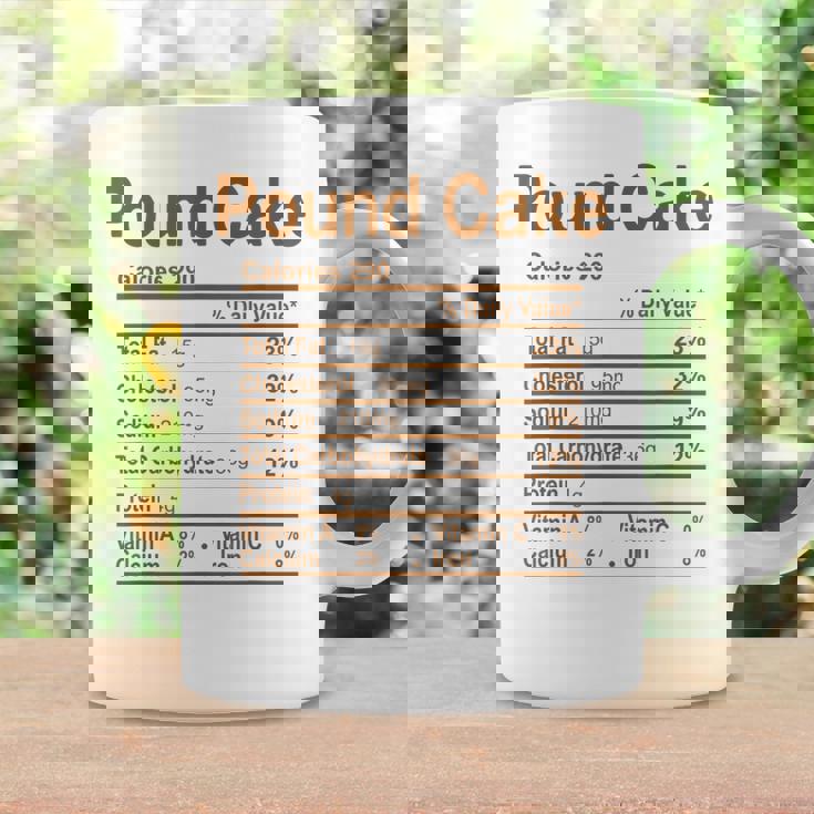 Pound Cake Nutrition Facts Thanksgiving Christmas Graphic Print Coffee Mug Gifts ideas