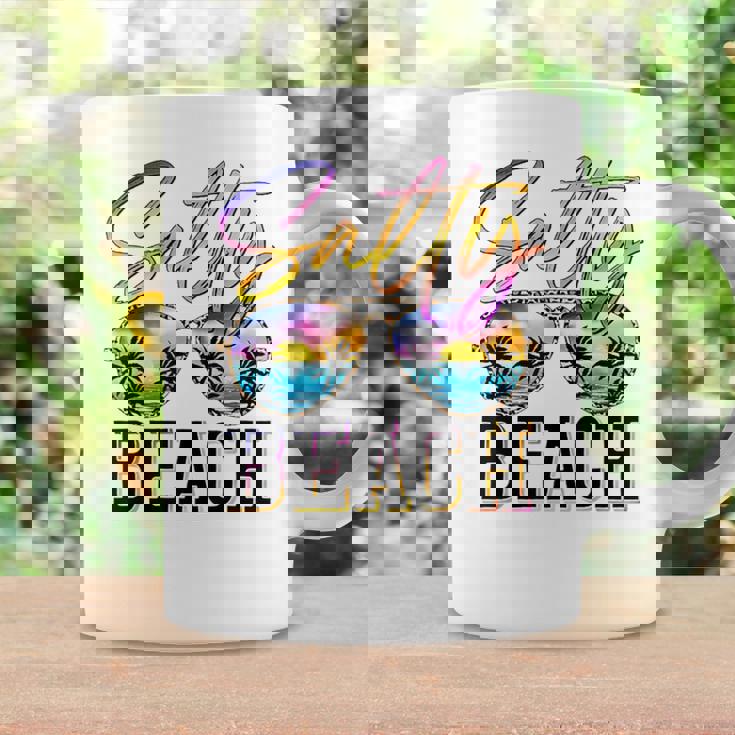 Salty Beach Sunset Sunglasses Summer Vacation Beach Party Graphic Print Coffee Mug Gifts ideas