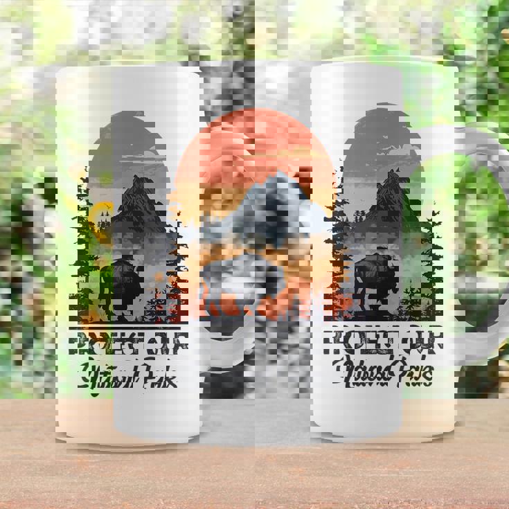 Save Our National Parks Resist Service Bison Buffalo Vintage Coffee Mug Gifts ideas
