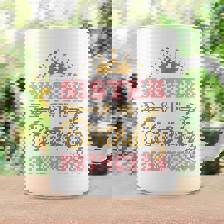Sister Of The Birthday Princess Themed Family Girl Birthday Coffee Mug Gifts ideas
