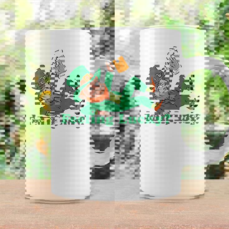 St Patrick's Day Feeling Lucky Leprechaun Coffee Mug Gifts ideas