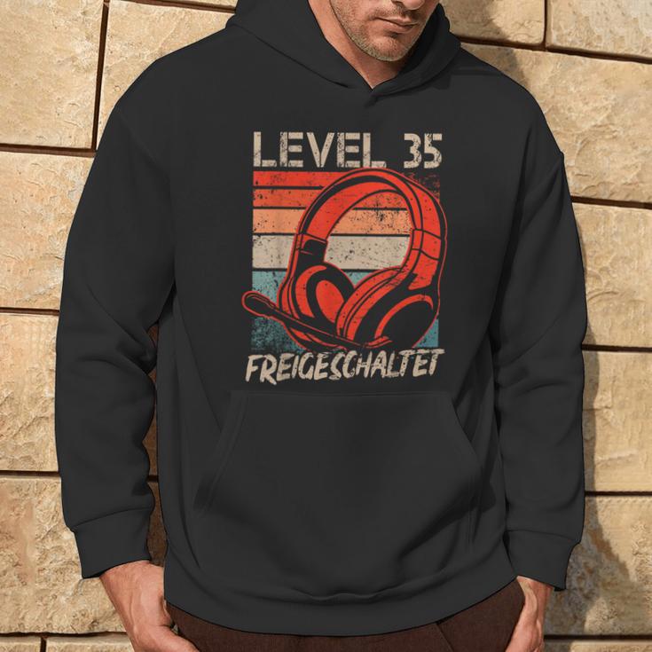 35Th Birthday Boysideo Gamer Level 35 Unlocked Kapuzenpullover Lebensstil