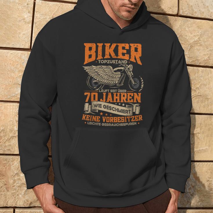 70Th Birthday Man Motorcycle Biker 70 Years Biker Kapuzenpullover Lebensstil