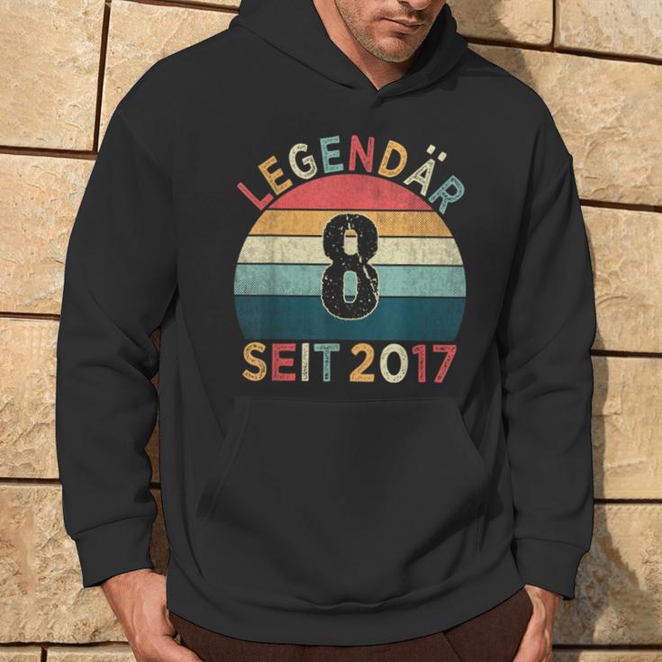 8Th Birthday Legendary Since 2017Intage 8 Years Old Kapuzenpullover Lebensstil