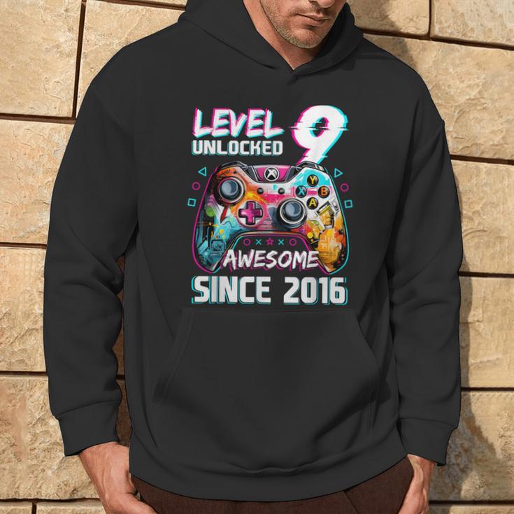 9Th Birthdayideo Game Level 9 Unlockedideo Player Boys Kapuzenpullover Lebensstil