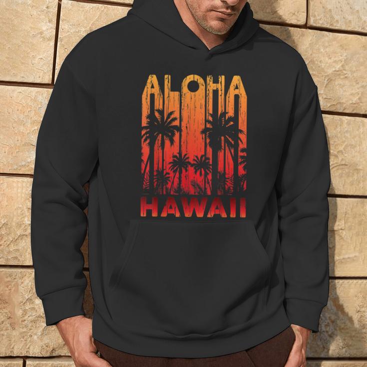 Aloha Hawaii Palm Trees Paradise Beach Holiday Summer Kapuzenpullover Lebensstil