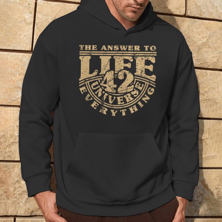 Answer To Life Universe And Everything 42 Is Sense Of Life Kapuzenpullover Lebensstil