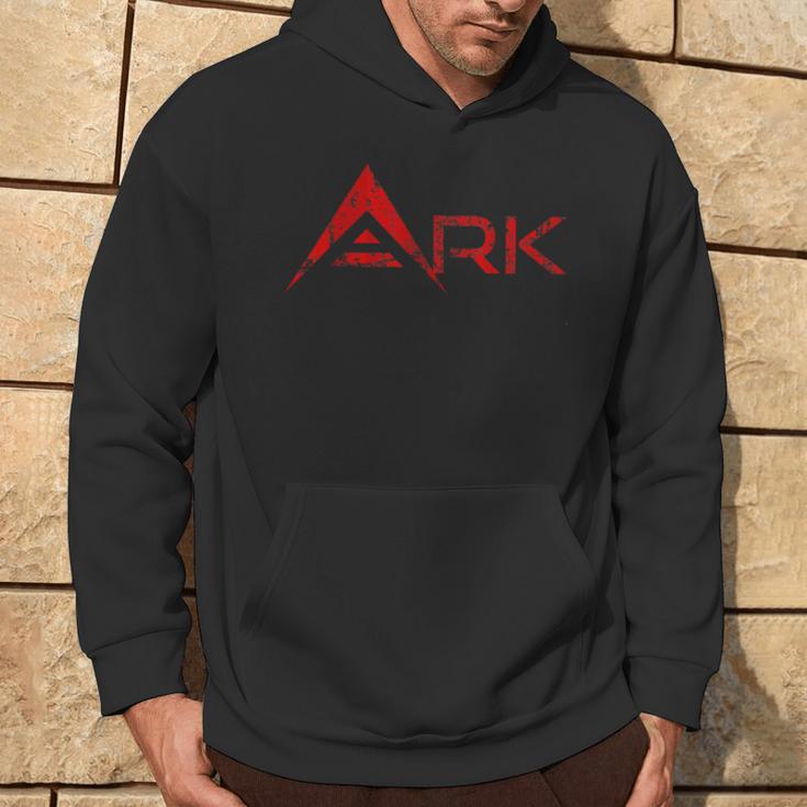 Ark Kryptocurrency -Intage & Distressed Logo Kapuzenpullover Lebensstil