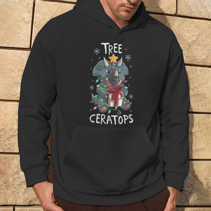 Baum Ceratops Nettes Triceratops-Dinosaurier-Weihnachten Kapuzenpullover Lebensstil