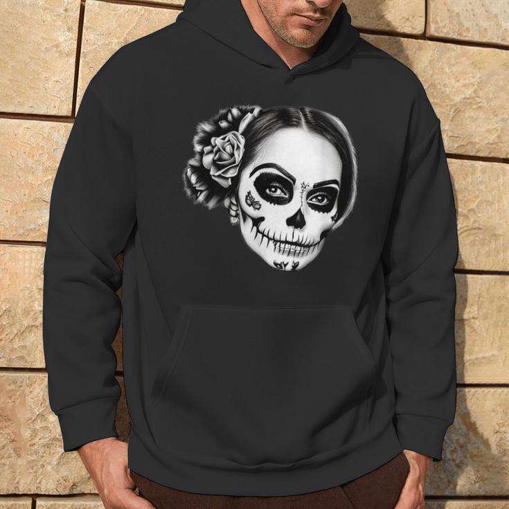 Beautiful La Catrina Santa Muerte Mexican Kapuzenpullover Lebensstil