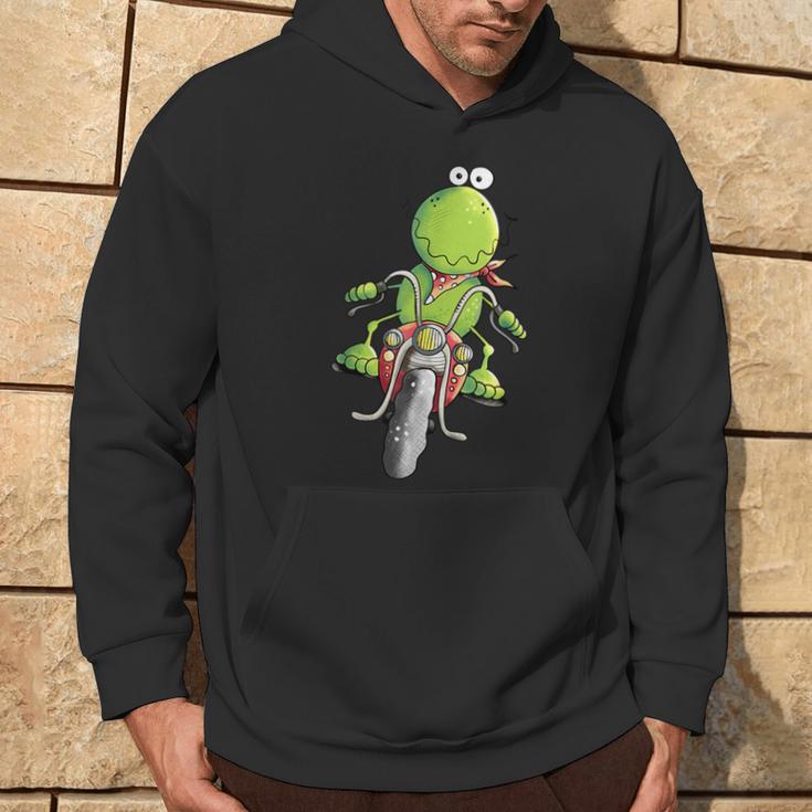 Biker Frog I Motorcyclist Fun Motorcycle Kapuzenpullover Lebensstil