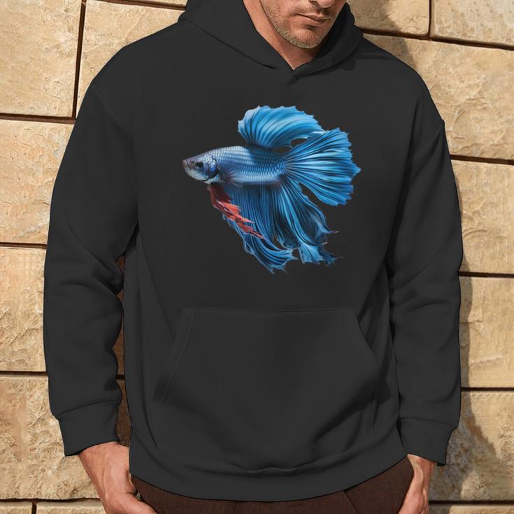 Blue Betta Fish And Siamese Betta Fish Tank Owner Kapuzenpullover Lebensstil