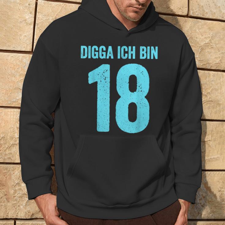 Blue Digga Ich Bin 18 Jahre Junge 18Th Birthday Kapuzenpullover Lebensstil