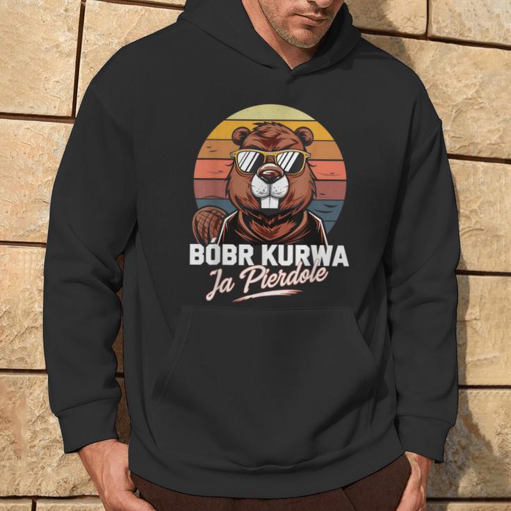 Bober Kurwa Meme Poland Beaver Costume Yes Pierdole Bóbr Kapuzenpullover Lebensstil