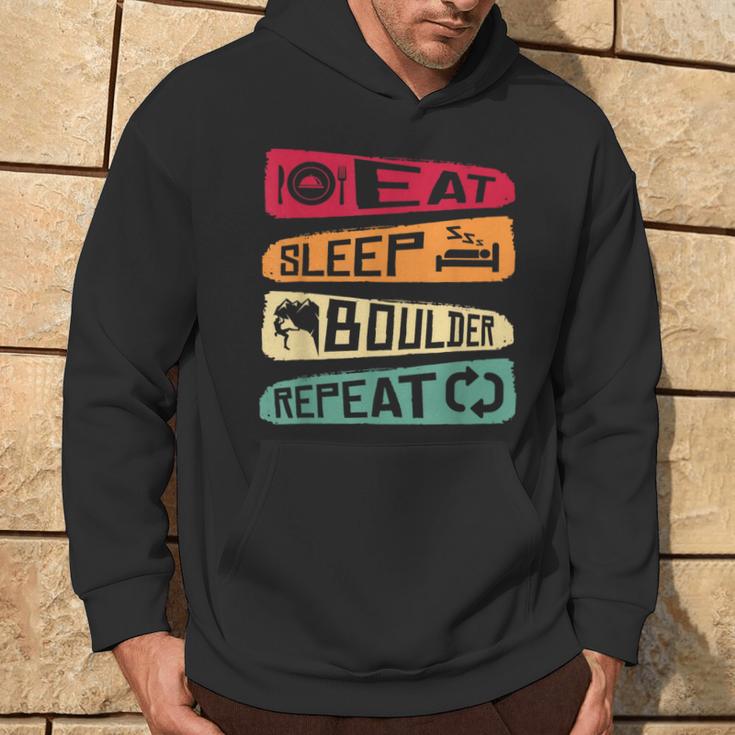 Bouldern Climbing Eat Sleep Boulder Repeat Boulderer Kapuzenpullover Lebensstil