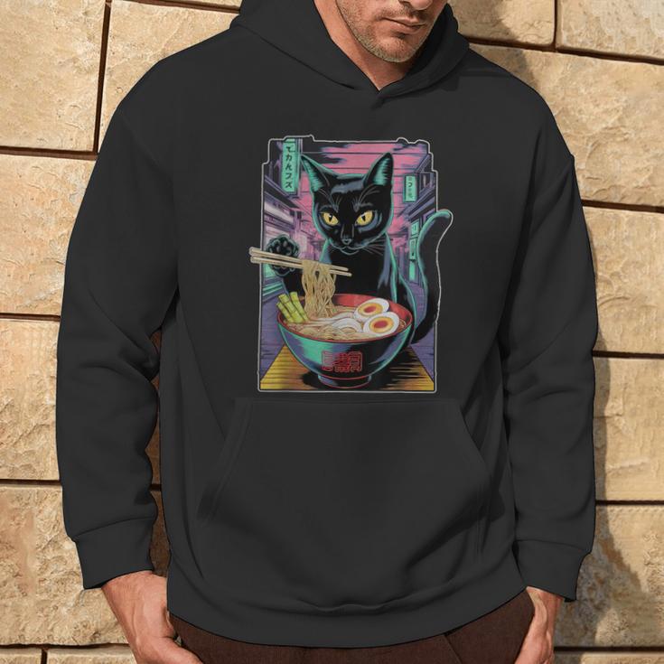 Cat Ramen Anime Manga Kawaii Otaku Fashion Cat Streetwear Kapuzenpullover Lebensstil