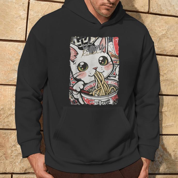 Cat Ramen Noodle Japanese Anime Manga Ramen Kawaii Cat Kapuzenpullover Lebensstil