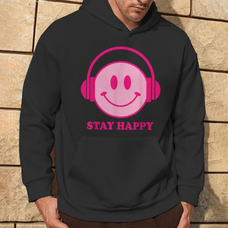 Chillibes 70S Pink Smile Face Music Headphones Happy Face Kapuzenpullover Lebensstil