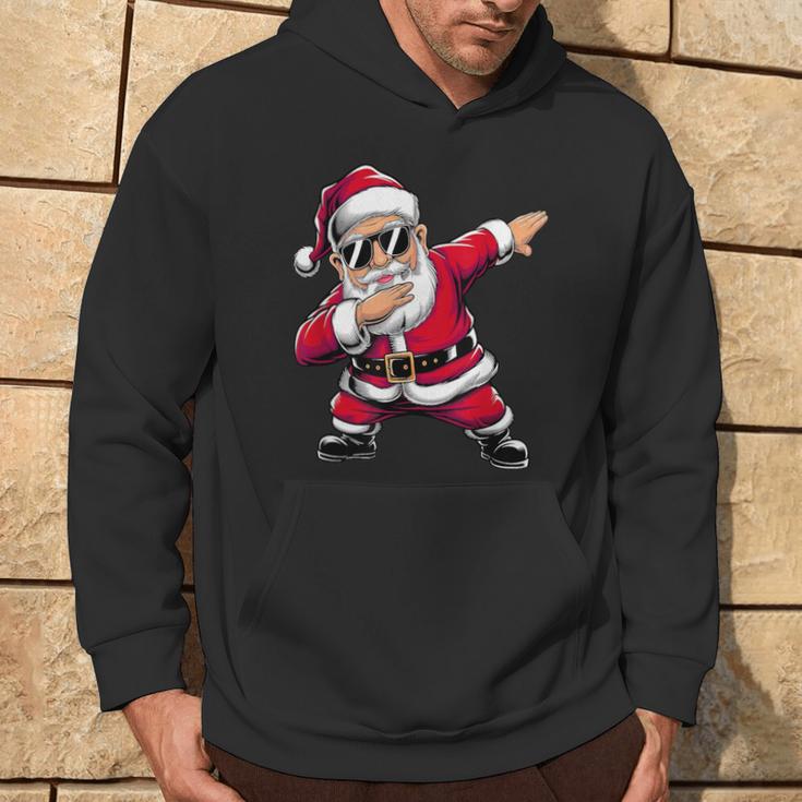 Christmas Boys Children Dabbing Santa Kapuzenpullover Lebensstil