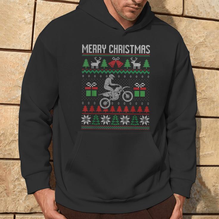 Christmas Jumper Motocross Dirt Bike Racing Christmas Sports Ugly Kapuzenpullover Lebensstil