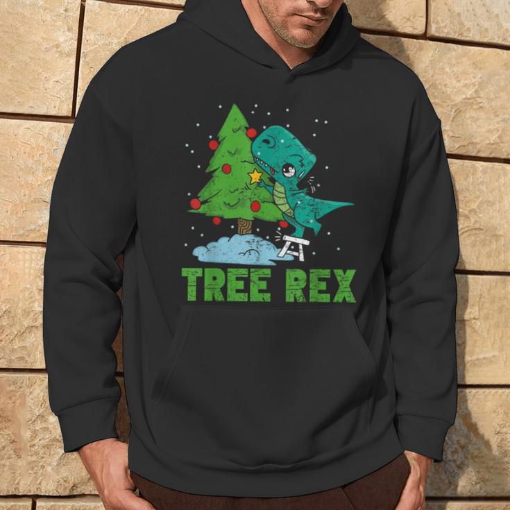 Christmas Tree Rex Dinosaur Fan Children's Christmas Tree Kapuzenpullover Lebensstil