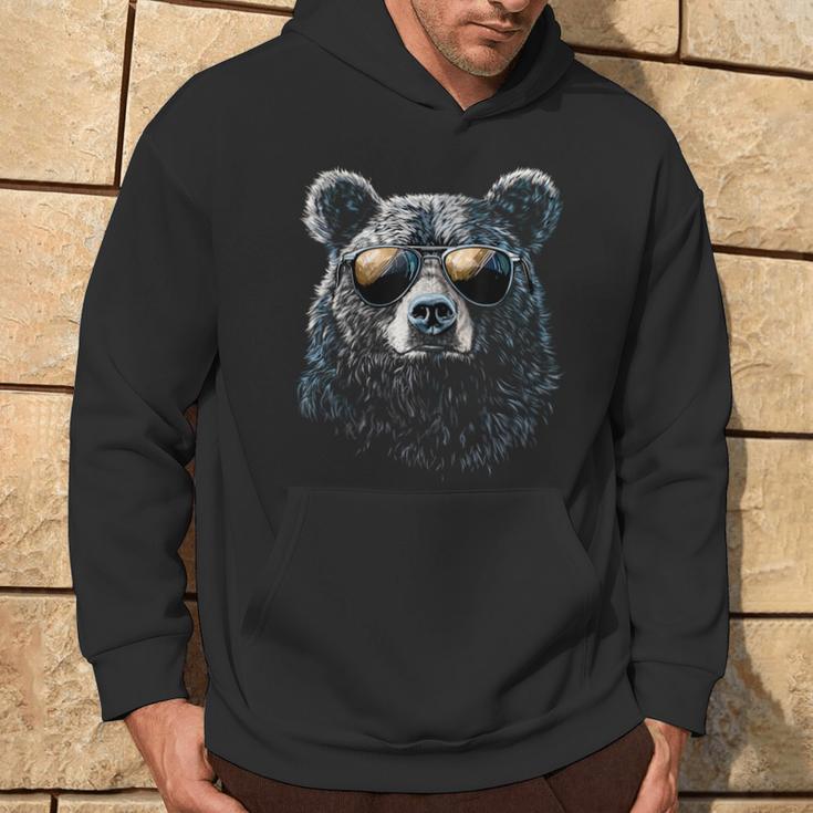 Cool Bear Portrait With Sunglasses Illustration Bear Kapuzenpullover Lebensstil